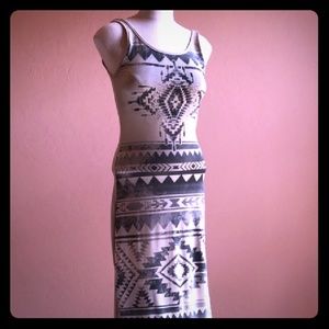 Papaya Tribal Maxi Dress size: S/M